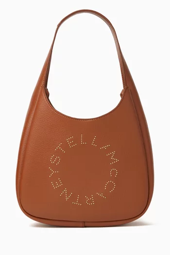 Small Studded Hobo Bag in Alter Mat