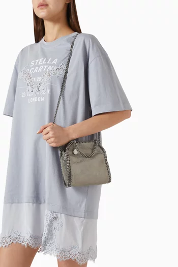Tiny Falabella Bag in Shiny Dotted Chamois