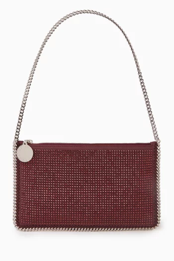 Falabella Pochette Crystal Shoulder Bag in Eco Alter Suede