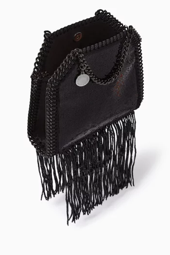 Tiny Falabella Sequin Tote Bag in Shaggy Deer