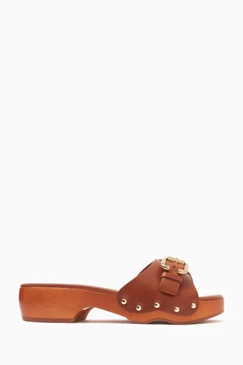 Jeannette 40 Clogs in Leather