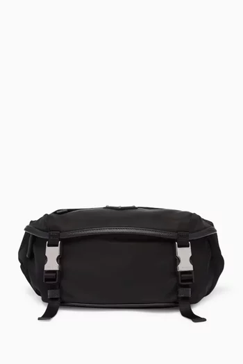 Shoulder Bag in Re-Nylon & Saffiano Leather