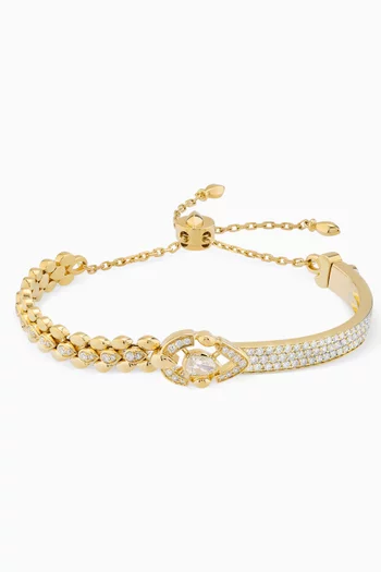 Dualité Iconic Diamond Bangle in 18kt Yellow Gold