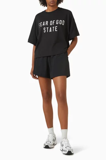 شورت كرة قدم بشعار الماركة قطن