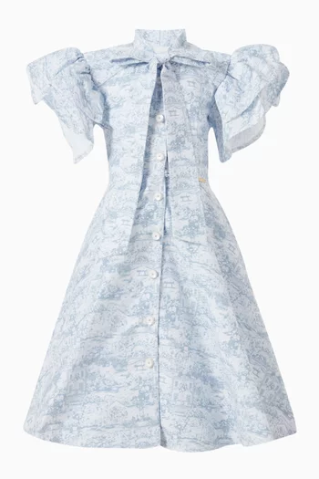 Bow-tie Printed Dress