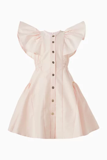 Buttoned Flared Dress