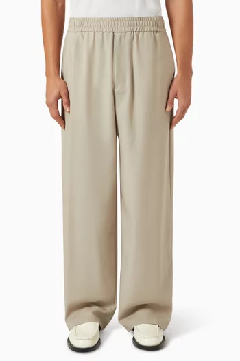 بنطال بخصر مطاطي صوف