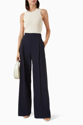 Diorama Wide-leg Pants in Virgin Wool Blend