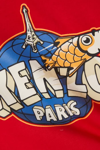 Graphic-print T-shirt in Cotton