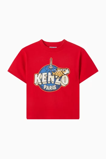 Graphic-print T-shirt in Cotton