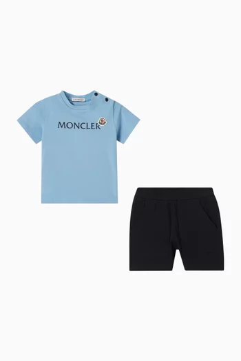 Logo-print Co-ord Set in Cotton