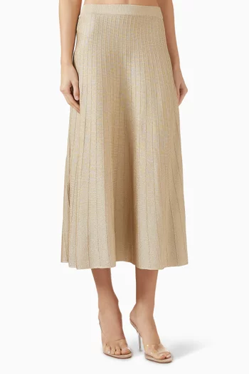 Crusca Midi Skirt in Lurex-knit