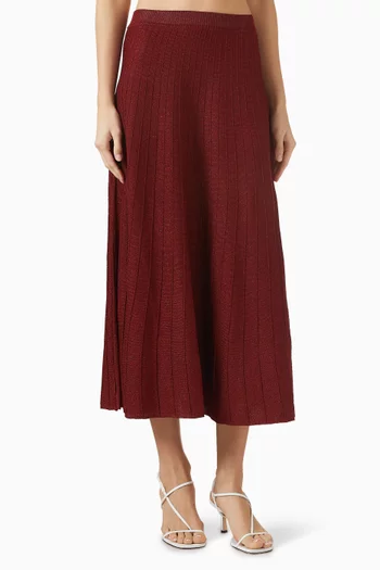 Crusca Midi Skirt in Lurex-knit