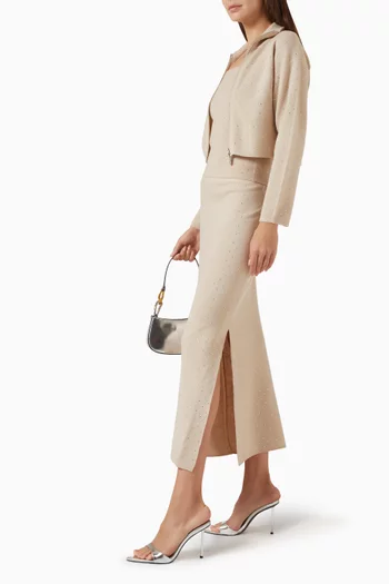 Slim Midi Skirt in Wool