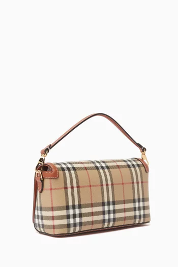 Note Crossbody Bag in Check Canvas
