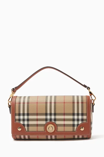 Note Crossbody Bag in Check Canvas
