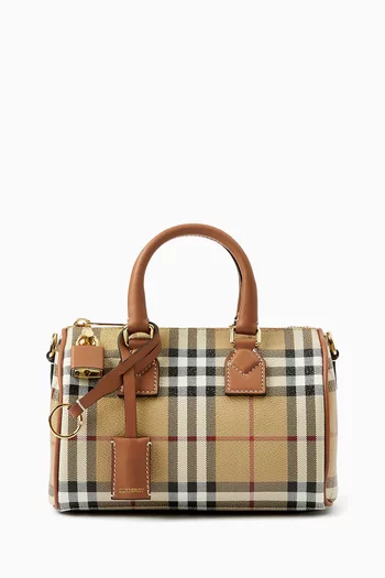 Mini Check Bowling Bag in Canvas