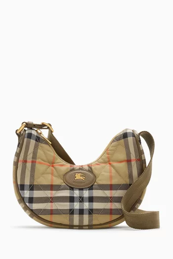 Horseshoe Crossbody Bag in Quilted Nylon Blend