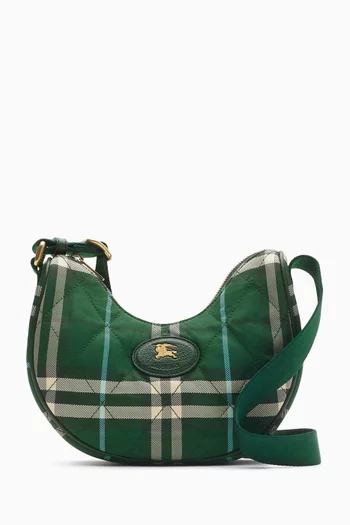 Horseshoe Crossbody Bag in Quilted Nylon Blend