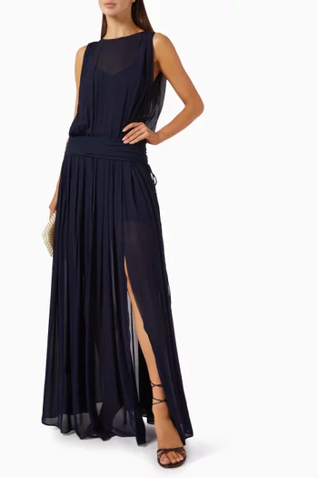 Rhone Drop-waist Maxi Dress in Mesh