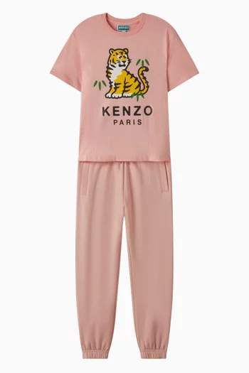 بنطال رياضي قطن بشعار الماركة