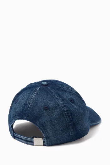 Dias Baseball Cap in Denim