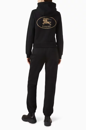 Embroidered Hoodie in Cotton