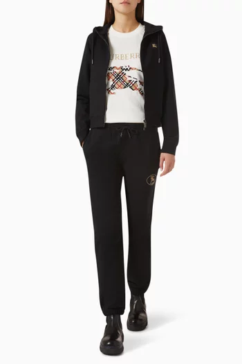 Embroidered Sweatpants in Cotton