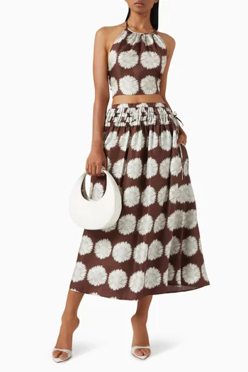 Calvia Skirt in Silk Twill
