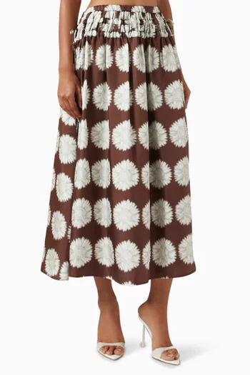 Calvia Skirt in Silk Twill