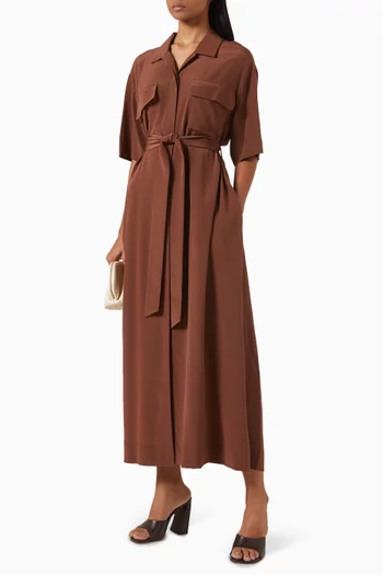 Amina Dress in Silk-crepe