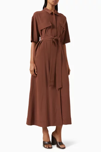 Amina Dress in Silk-crepe