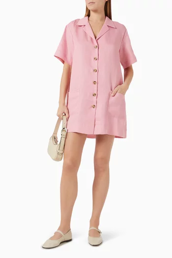 Lima Shirt Dress in Heavy-linen