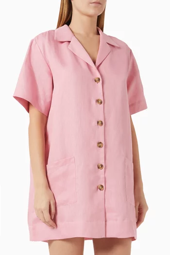 Lima Shirt Dress in Heavy-linen