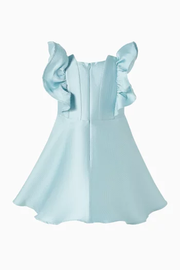 Ruffled Belted Dress