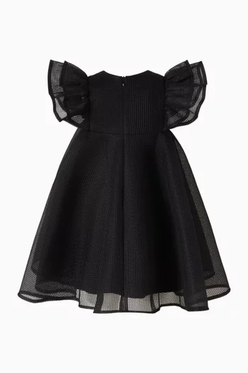 Ruffled-sleeves A-line Dress