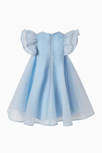 Ruffled-sleeves A-line Dress