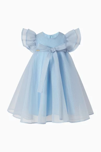 Ruffled-sleeves A-line Dress