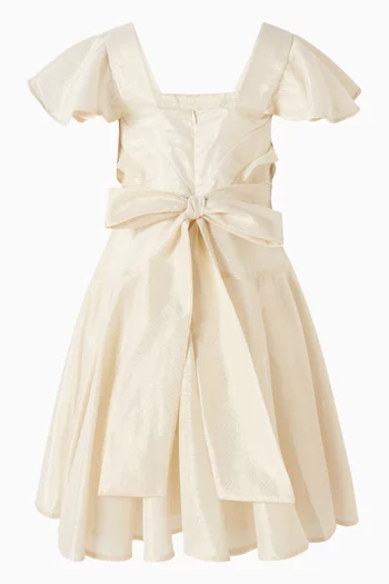 Ruffled Belted Flared Dress