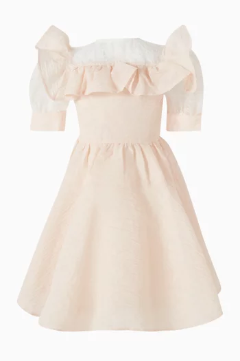 Ruffle Buttoned Dress