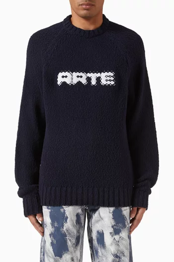 سترة بشعار الماركة المبكسل قماش منسوج