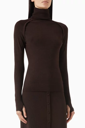 Turtleneck Top in Cotton Blend