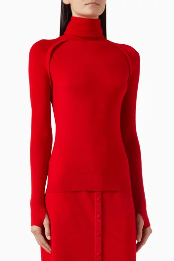 Turtleneck Top in Cotton Blend