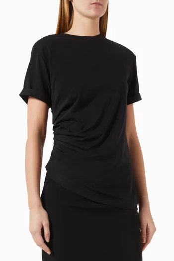 Gathered T-shirt in Organic Cotton