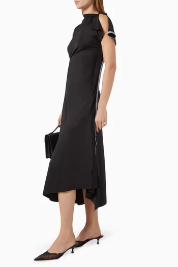 Draped Midi Dress in Jersey