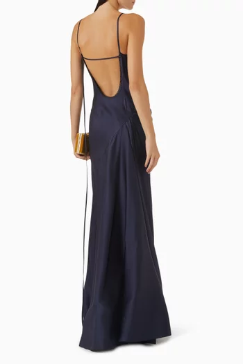 Lace-trim Low-back Cami Dress