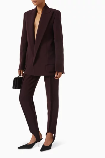 بنطال بقصة ضيقة منحوتة صوف كريب