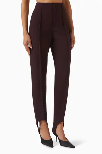 بنطال بقصة ضيقة منحوتة صوف كريب