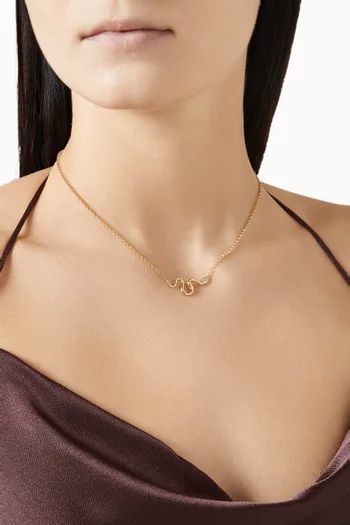 Boa Pear Diamond Necklace in 18kt Gold