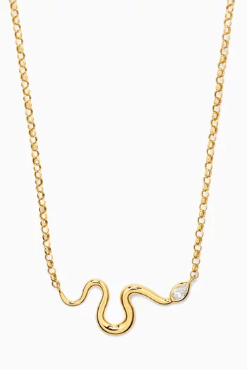 Boa Pear Diamond Necklace in 18kt Gold
